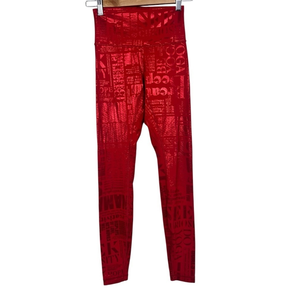 Lululemon Wunder Under High-Rise Tight 28" Manifesto 20YR Manifesto Foil Red 4